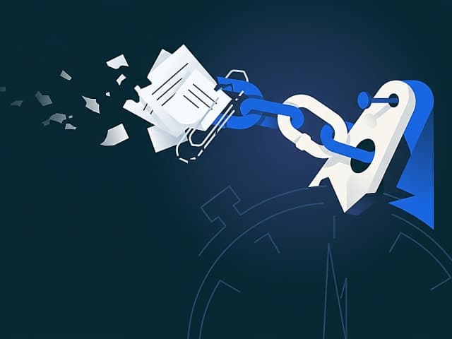 A split visual metaphor: a paper mnemonic note dissolving into scattered fragments on one side, versus a solid anchored…