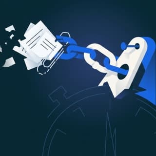 A split visual metaphor: a paper mnemonic note dissolving into scattered fragments on one side, versus a solid anchored…