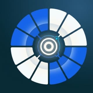 A twelve-segment circular study-repair engine, each segment glowing at different intensities to represent the four exam…
